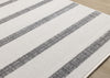 Covington Grey White Striped Rug, 5'3" x 7'7" Indoor Area Rug | Tapis Covington Raye Gris Blanc, 5'3" x 7'7"