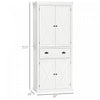 HOMCOM Kitchen Pantry, Freestanding Buffet Cabinet with 4 Doors, White