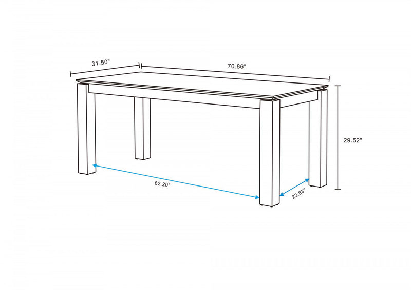 Carrington and Rockaway Modern Industry Chic 5-Piece Dining Set in Light Gray and Black
