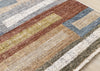 Macey Modern Grey Blue Red Sophisticated Area Rug - 5'3" x 7'10"|Carpette moderne et raffinée Macey grise, bleue et rouge - 5 pi 3 po x 7 pi 10 po