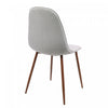 LumiSource Pebble Grey Fabric Mid-Century Modern Dining Accent Chair - Set of 2|Chaise d’appoint de salle à manger moderne du milieu du 20e siècle Pebble en tissu gris - ensemble de 2