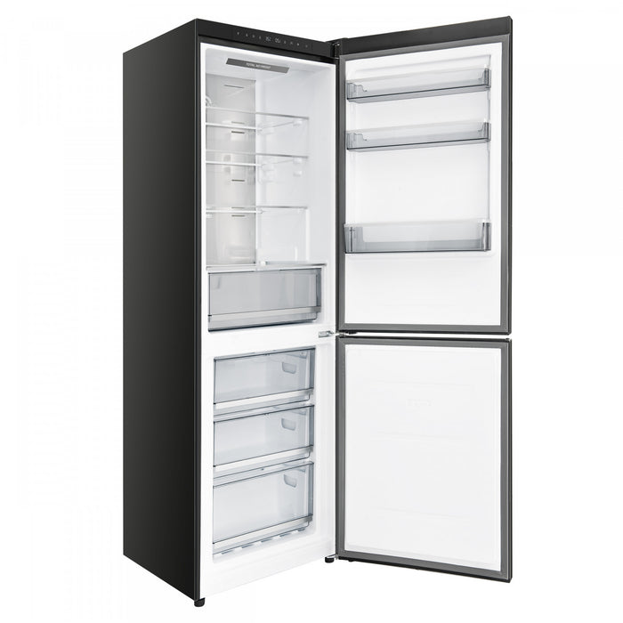 Forno Custodia 24\" Bottom Freezer, 10.3 cu.ft., Right Swing, Total No frost, Black - FFFFD1766-24BLK-RS Refrigerator