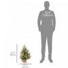 HOMCOM Set of 2 2ft Pre-Lit Artificial Christmas Trees, Xmas Tree, Green