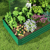 Outsunny Galvanized Raised Garden Bed Outdoor Planter Box with Trellis