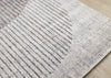 Solace Soft Low-Pile Grey White Merging Circles Area Rug - 3'11" x 5'7"|Carpette à poil court doux Solace grise et blanche à motif de cercles qui fusionnent - 3 pi 11 po x 5 pi 7 po