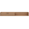 Nordika Slim 72" Wall-Mounted TV Stand with Storage Cabinet - Light Walnut | Meuble pour téléviseur mural mince Nordika de 72 po avec armoire de rangement - noyer clair