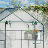 Outsunny Mini Greenhouse, Walk-in Greenhouse With 4 Shelves, Roll-up Door|Outsunny Mini Serre, Serre De Plain-pied Avec 4 Etageres, Porte Enroulable
