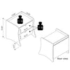 Coney Mid-Century Modern 2-Piece Dresser Set in Charcoal Gray | Ensemble de commode 2 pieces Coney style milieu du siecle en gris charbon