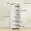 HOMCOM 67" Kitchen Pantry 4-door Storage Cabinet with Adjustable Shelves