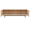 Nordika Hamilton 70" TV Stand with 2 Storage Cabinets - Natural Blonde Oak | Meuble pour téléviseur Hamilton de Nordika de 70 po avec 2 armoires de rangement - chêne blond naturel