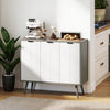 HOMCOM 36" Sideboard, Buffet Cabinet with Adjustable Shelves, Grey