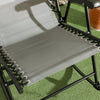 Outsunny 2pc Patio Foldable Rocking Chair Set Grey