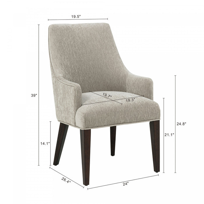 Beever Modern 8-Piece Dining Chair Set in Taupe