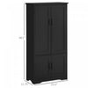 HOMCOM 48" Kitchen Pantry, Kitchen Storage Cabinet with Shelves, Black