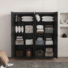 Cornelia Modern 30" Storage Cabinet in Black (7-Shelf) - Set of 2 Bookcase | Armoire de rangement Cornelia Modern 30" en noir (7 etageres) - Lot de 2