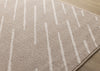 Covington Beige Cream Diagonal Rain Streaks Design Rug, 7'10" x 10'6" Indoor Area Rug | Tapis Covington a design pluie, 7'10" x 10'6"