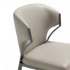 Kirsten Modern Vegan Leather Metal Dining Chair in Light Gray - Set of 4 | Chaise de salle a manger moderne en cuir vegetalien et metal Kirsten, gris clair - Lot de 4