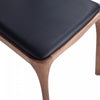 Moderno Modern Wood Vegan Leather Dining Chair in Black - Set of 4 | Chaise de salle a manger Moderne en bois et cuir vegetalien noir - Lot de 4