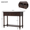 Jeremy Solid Wood Traditional Console Table With Drawers And Shelf - Espresso | Table Console Traditionnelle Jeremy En Bois Massif Avec Tiroirs Et Etagere - Espresso