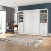 Bestar Versatile Full Murphy Bed Closet Organizers with Drawers (109 W) - White|Lit double escamotable Versatile de Bestar avec organisateurs de garde-robe et tiroirs (109 po [L]) - blanc