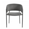 Ethan Set of 2 Modern Corduroy Upholstery Side Chair with Angled Legs and Adjustable Feet,Grey Dining Chair | Ethan Ensemble de 2 chaises d’appoint modernes avec assise en velours cotele, pieds inclines et pieds reglables, gris