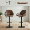 HOMCOM Adjustable Bar Stools Set of 2, Swivel Barstool W/ Footrest Coffee