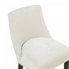 Beever Modern Chenille Wood Upholstered Barstool in Cream - Set of 3 Bar Stool | Tabouret de bar moderne Beever en bois et tissu chenille creme - Lot de 3