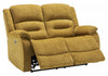 MONARCH SPECIALTIES 2-SEATER POWER RECLINING LOVE SEAT, 57" WIDE, USB PORT INCLUDED, GOLD FABRIC RECLINER | MONARCH SPECIALTIES CAUSEUSE REMBOURRE 2 PLACES INCLINABLE ELECTRIQUE, 57"L, PORT USB INCLUS,TISSU DORE