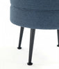 Bailey Mid-Century Modern Upholstered Accent Ottoman in Blue | Bailey Pouf d’Appoint Rembourre Style Mid-Century Moderne en Bleu