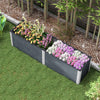 Outsunny 6.6' X 1.6' X 1.8' Raised Garden Bed With Open Bottom Grey|Outsunny 6.6' X 1.6' X 1.8' Lit De Jardin Sureleve Avec Fond Ouvert Gris
