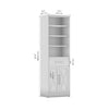 Bestar Key West 25 W Closet Organizer with Drawer & Doors - Linen White Oak|Organisateur de garde-robe Key West de Bestar de 25 po (L) avec tiroir et portes - blanc chêne lin