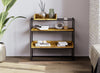 32” Console Table With Storage Shelf Brown Reclaimed Wood Black Metal | Console de 32 po avec tablette de rangement - bois recyclé brun et métal noir