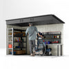 Outsunny 9' X 4' Galvanized Steel Storage Shed With Lockable Doors, Vents|Outsunny Remise De Rangement En Acier 9' X 4' Avec Portes Verrouillables