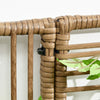 Outsunny Rattan Outdoor Planter With Trellis, Raised Garden Bed, Sand Brown