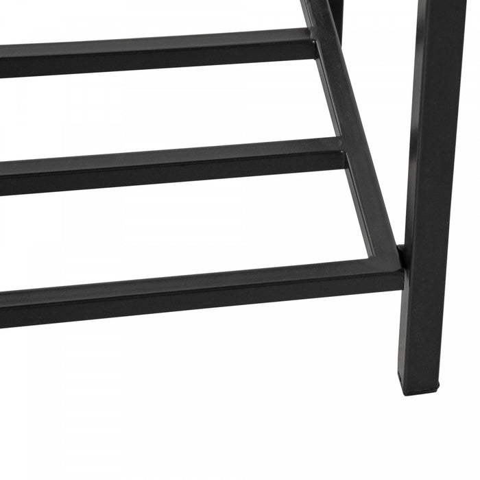 Outsunny Elevated Rattan Raised Garden Bed With Tool Storage Shelf