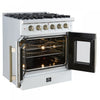 Forno Galiano 30" White Gas Range, 4.32 cu.ft- FFSGS6444-30WHT | Cuisiniere a gaz blanche Galiano 30 pouces, 4,32 pi³ – FFSGS6444-30WHT