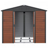 Outsunny 8' X 7' Outdoor Storage Shed, Galvanized Steel Metal Garden Shed W/ Double Sliding Lockable|Outsunny Abri De Rangement Exterieur 8'x7' En Acier Galvanise Avec Double Porte Coulissante Verrouil