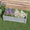 Outsunny 3.3 X 1.2 X 1.2 Ft Garden Raised Bed Planter Grow Containers|Outsunny Jardiniere Surelevee, Pot De Fleurs, Gris