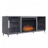 Brighton Modern 2-Piece Electric Fireplace in Black and Gray | Foyer electrique moderne Brighton 2 pieces en noir et gris