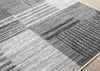 Forte White Grey Black Modern Striped Patches Area Rug - 5'3" x 7'5"|Carpette Forte blanche, grise et noire à motif de taches rayées modernes - 5 pi 3 po x 7 pi 5 po