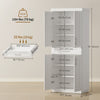 HOMCOM Modern Kitchen Pantry with Shelves, White