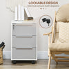 Homcom Lockable Filing Cabinet With 3 Drawers|Homcom Classeur Verrouillable A 3 Tiroirs