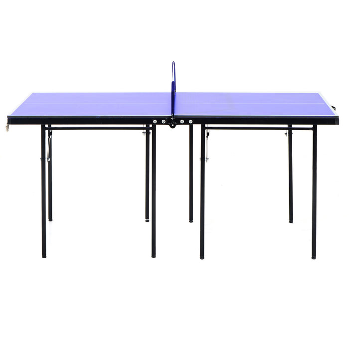 Soozier Folding Ping Pong Table, Portable Table Tennis Table With Handles