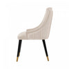 Eda Modern Wood Upholstered Dining Chair in Cream - Set of 2 | Chaise de salle a manger moderne en bois Eda avec revetement creme - Lot de 2