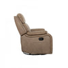 Marlow 37 in. Leather Match Swivel Glider Manual Recliner - Taupe | Fauteuil inclinable manuel pivotant a mouvement coulissant Marlow de 37 po en cuir assorti - Taupe