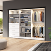 Bestar Florence 107" Modular Walk-In Closet System with LED Lights, Rods, Shelves and Drawers Shaker|Système de pièce-penderie modulaire Florence de Bestar de 107 po avec éclairages à DEL, tringles, ta