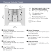 Bestar Florence 94" Modular U-Shaped Walk-In Closet System with Rods and Storage - White|Système de pièce-penderie en forme de U modulaire Florence de Bestar de 94 po avec tringles et rangement - blanc