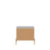Manhattan Comfort Jasper Nightstand with Steel Gold Legs - White Gloss|Table de nuit Jasper de Manhattan Comfort avec pattes en acier doré - blanc lustré