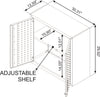 Fortress 30" Floating Textured Metal Garage Cabinet with Adjustable Shelves - Charcoal Grey|Armoire flottante Fortress de Manhattan Comfort de 30 po en métal texturé avec tablettes réglables pour le garage - gris anthracite
