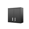 Fortress 30" Floating Textured Metal Garage Cabinet with Adjustable Shelves - Charcoal Grey|Armoire flottante Fortress de Manhattan Comfort de 30 po en métal texturé avec tablettes réglables pour le garage - gris anthracite